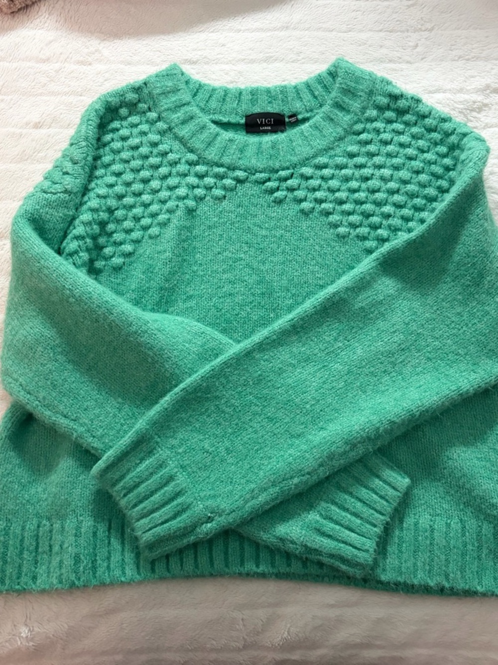 VICI Billie Pom Crewneck Sweater